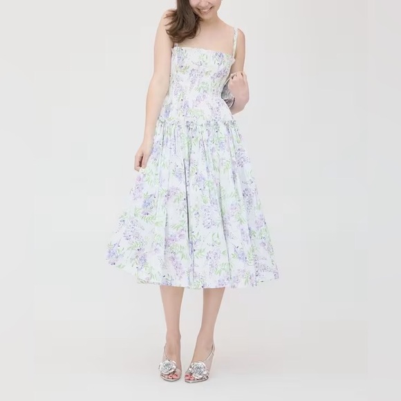 Hill House The Seraphina Midi Nap Strappy Dress in Wisteria size S - Picture 1 of 16